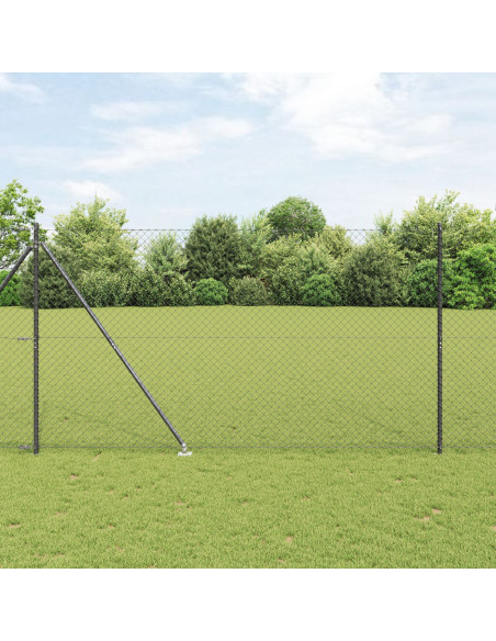 Palo della recinzione Grigio 10 x 1,5 m (maglia 40 x 40 mm)