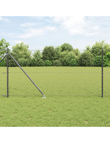 Recinzione in rete metallica  con 7 picchetti 1.4x10 m in acciaio zincato