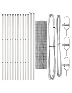 Recinzione con Posto Argento 1,2 x 25 m Acciaio e PVC