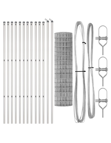 Recinzione con Posto Argento 1,2 x 25 m Acciaio e PVC