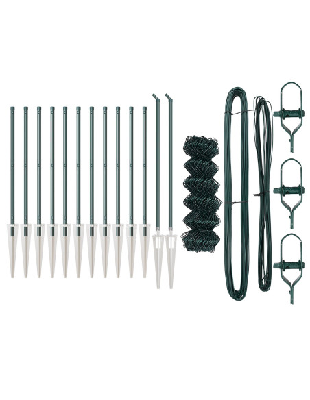 Palo della recinzione Verde 25 x 0,4 m (rete 40 x 40 mm)