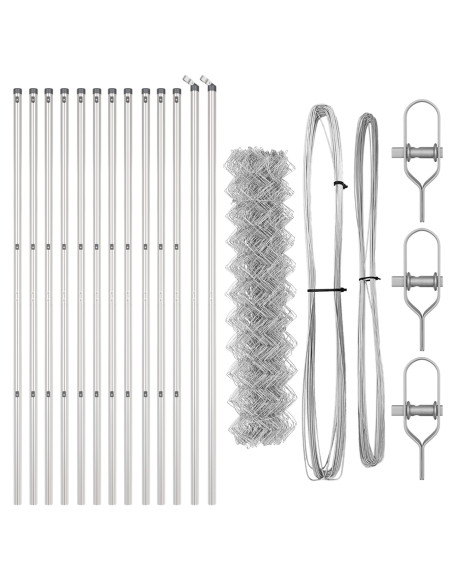 Recinzione a maglie chain  Set di 2 Acciaio zincato 25 x 1 m