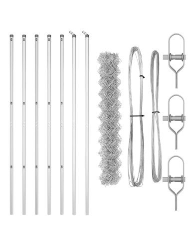 Palo della recinzione Argento 10 x 1,4 m (rete 40 x 40 mm)