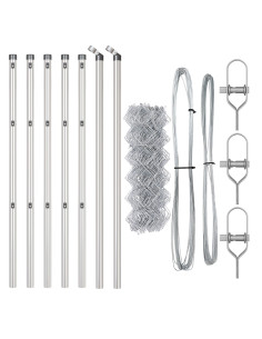 Palo della recinzione Argento 10 x 0,8 m (rete 60 x 60 mm)