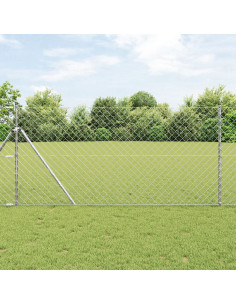 Palo della recinzione Argento 10 x 1,2 m (maglie 60 x 60 mm)