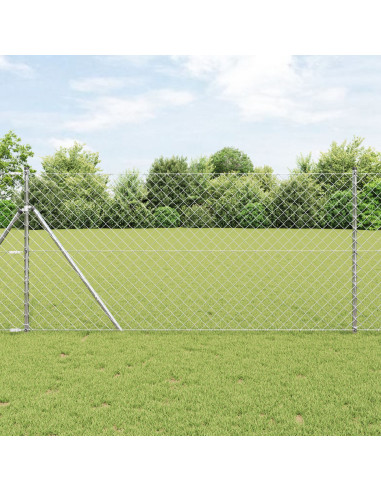 Palo della recinzione Argento 10 x 1,4 m (maglia 60 x 60 mm)