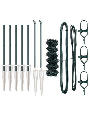 Palo della recinzione Verde 10 x 0,6 m (rete 40 x 40 mm)