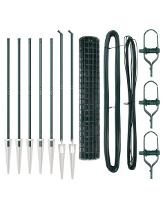 Recinzione con Posto Verde 1,6 x 10 m Acciaio e PVC