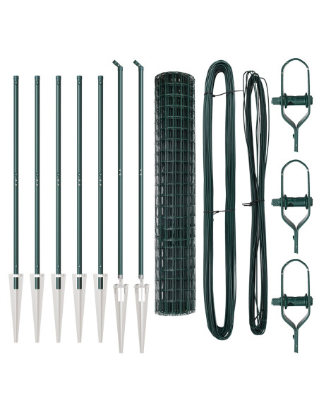 Recinzione con Posto Verde 1,5 x 10 m Acciaio e PVC