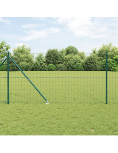 Recinzione con Posto Verde 1,2 x 10 m Acciaio e PVC