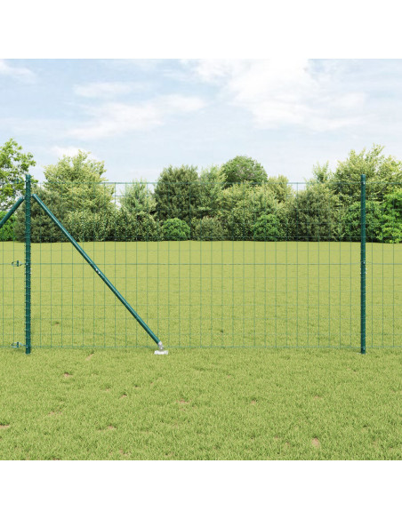 Recinzione con Posto Verde 1,2 x 10 m Acciaio e PVC