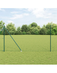 Recinzione con Posto Verde 1,5 x 10 m Acciaio e PVC