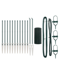 Recinzione con Posto Verde 0,4 x 25 m Acciaio e PVC