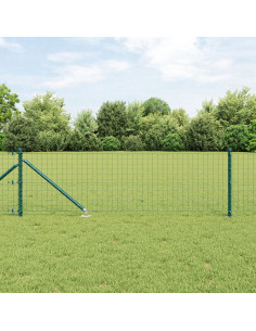 Recinzione con Posto Verde 0,6 x 25 m Acciaio e PVC