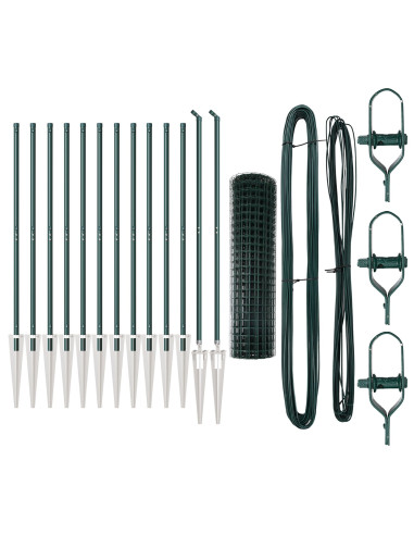 Recinzione con Posto Verde 1,2 x 25 m Acciaio e PVC