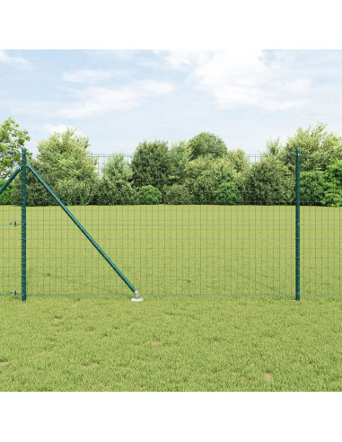 Recinzione con Posto Verde 1 x 25 m Acciaio e PVC