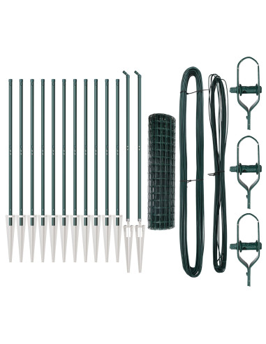 Recinzione con Posto Verde 1 x 25 m Acciaio e PVC