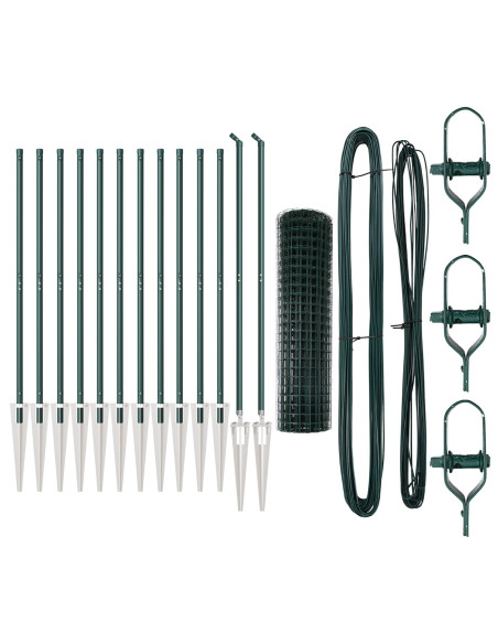 Recinzione Euro  Set di 2 Verde Metallo 25 x 1,0 m Durevole