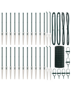Recinzione con Posto Verde 0,4 x 50 m Acciaio e PVC