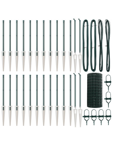 Recinzione con Posto Verde 0,4 x 50 m Acciaio e PVC
