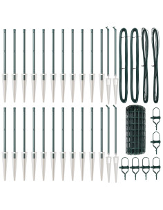 Recinzione con Posto Verde 0,6 x 50 m Acciaio e PVC