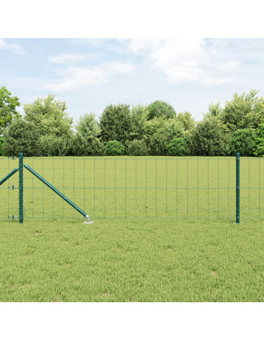 Recinzione con Posto Verde 0,6 x 50 m Acciaio e PVC