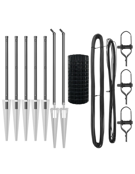 Euro Fence Set di 2 Grigio Metallo 10 x 1 m Durevole