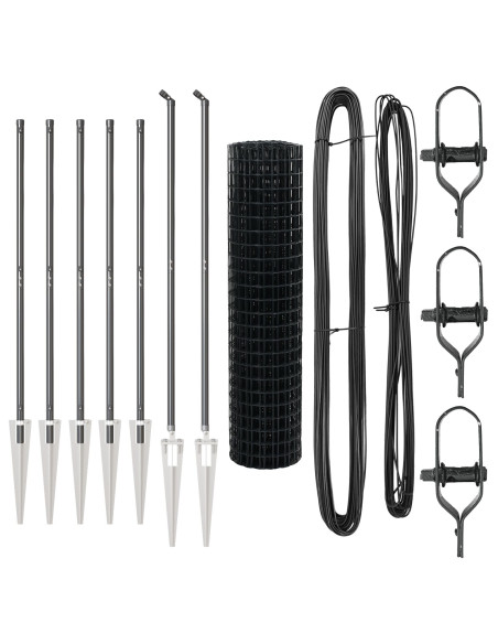 Recinzione con Posto Grigio 1,2 x 10 m Acciaio