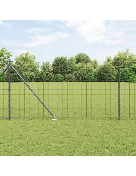 Recinzione con Posto Grigio 1,2 x 25 m Acciaio