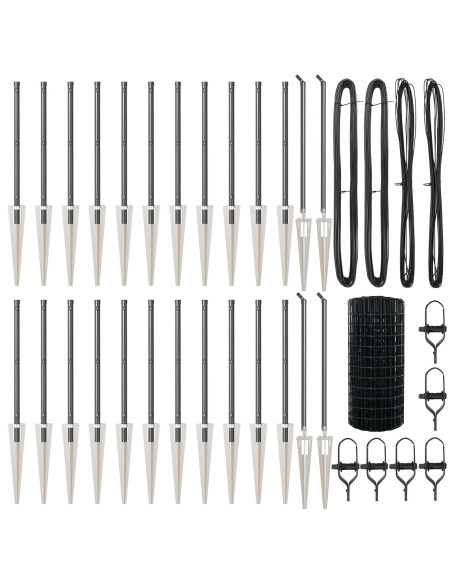 Recinzione con Posto Grigio 0,6 x 50 m Acciaio e PVC