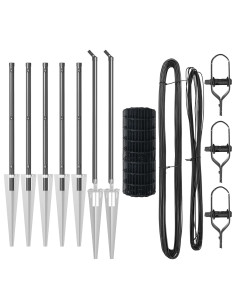 Recinzione con Posto Grigio 0,4 x 10 m Acciaio e PVC