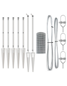 Recinzione con Posto Argento 0,8 x 10 m Acciaio