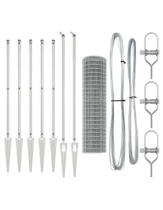 Recinzione con Posto Argento 1,4 x 10 m Acciaio