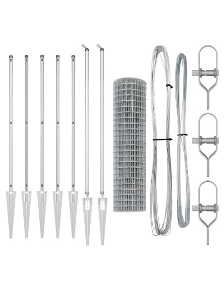 Recinzione con Posto Argento 1,4 x 10 m Acciaio