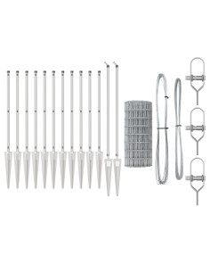 Recinzione con Posto Argento 0,4 x 10 m Acciaio