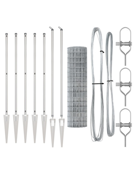 Recinzione con Posto Argento 1,2 x 10 m Acciaio