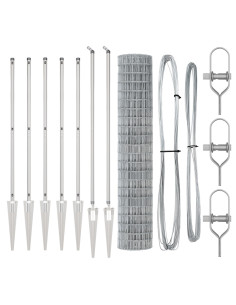 Recinzione con Posto Argento 1,6 x 10 m Acciaio