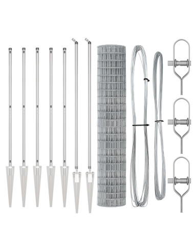 Recinzione con Posto Argento 1,5 x 10 m Acciaio