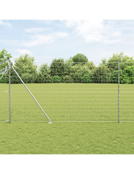 Recinzione con Posto Argento 1,5 x 10 m Acciaio