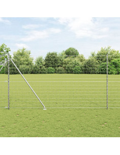 Recinzione con Posto Argento 1,5 x 10 m Acciaio