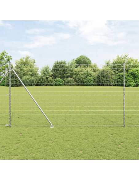 Recinzione con Posto Argento 1,5 x 10 m Acciaio