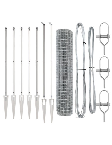 Recinzione con Posto Argento 1,6 x 10 m Acciaio