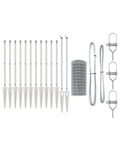 Recinzione con Posto Argento 0,8 x 25 m Acciaio