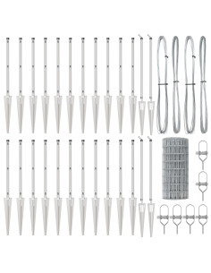 Recinzione con Posto Argento 0,6 x 50 m Acciaio