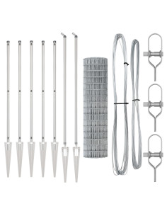 Recinzione con Posto Argento 1,2 x 10 m Acciaio