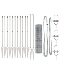 Recinzione con Posto Argento 1,2 x 25 m Acciaio