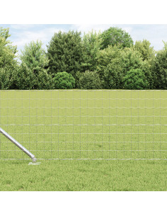 Recinzione con Posto Argento 0,6 x 50 m Acciaio