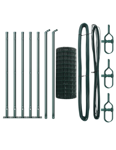 Recinzione con Posto Verde 0,6 x 10 m Acciaio e PVC
