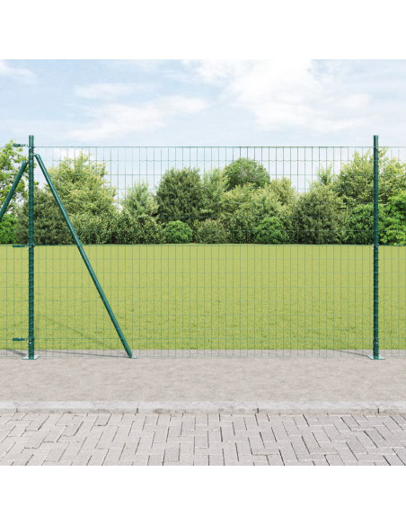 Recinzione Euro Fence con 7 post flangiati 1,4x10 m in acciaio galvanizzato