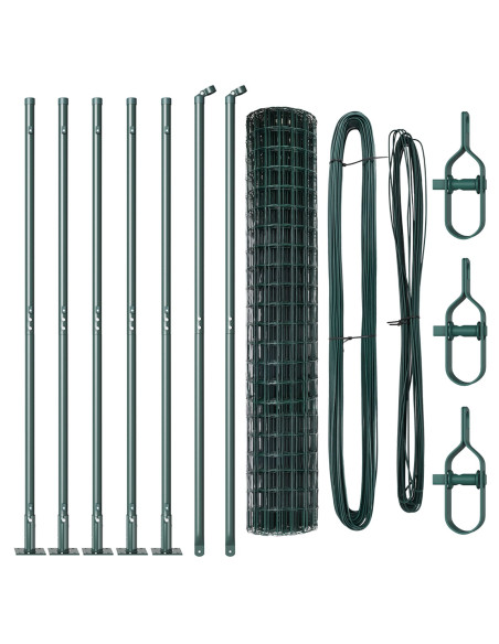 Recinzione Euro Fence con 7 post flangiati 1,4x10 m in acciaio galvanizzato
